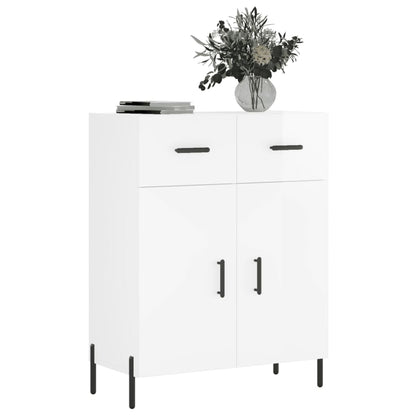 Credenza 69,5x34x90 cm in Legno Multistrato Bianco Lucido - homemem39