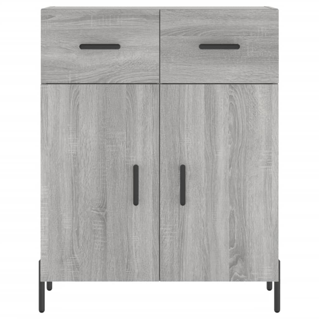 Credenza Grigio Sonoma 69,5x34x90 cm in Legno Multistrato - homemem39