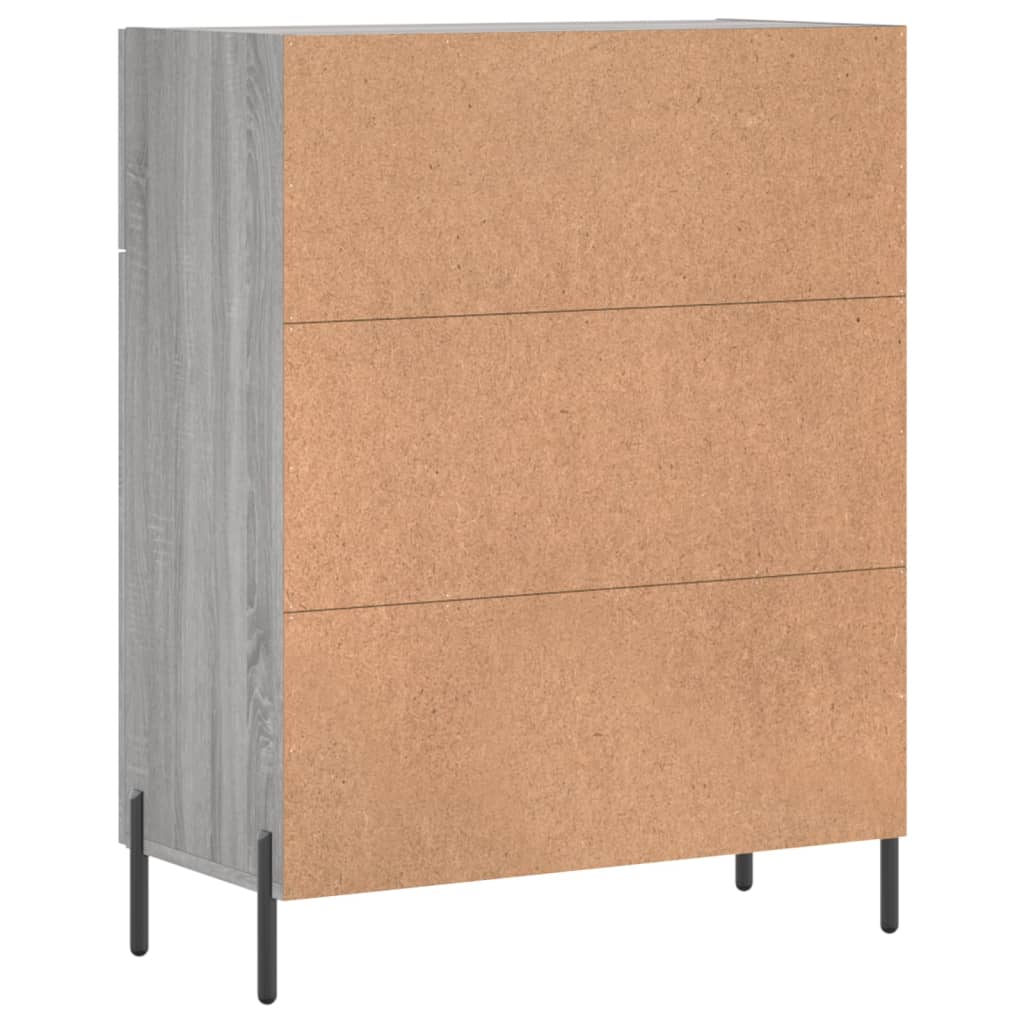 Credenza Grigio Sonoma 69,5x34x90 cm in Legno Multistrato - homemem39