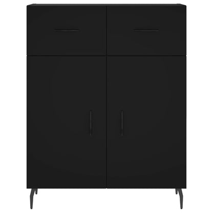 Credenza Nera 69,5x34x90 cm in Legno Multistrato - homemem39