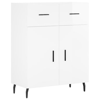 Credenza 69,5x34x90 cm in Legno Multistrato Bianco Lucido - homemem39