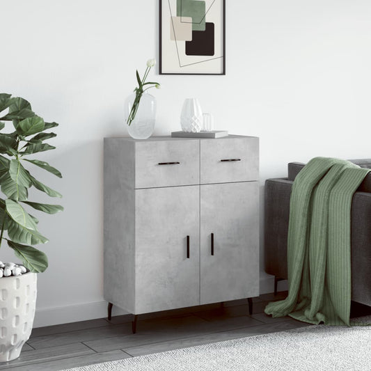 Credenza Grigio Cemento 69,5x34x90 cm in Legno Multistrato - homemem39