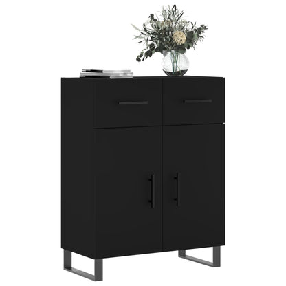 Credenza Nera 69,5x34x90 cm in Legno Multistrato - homemem39