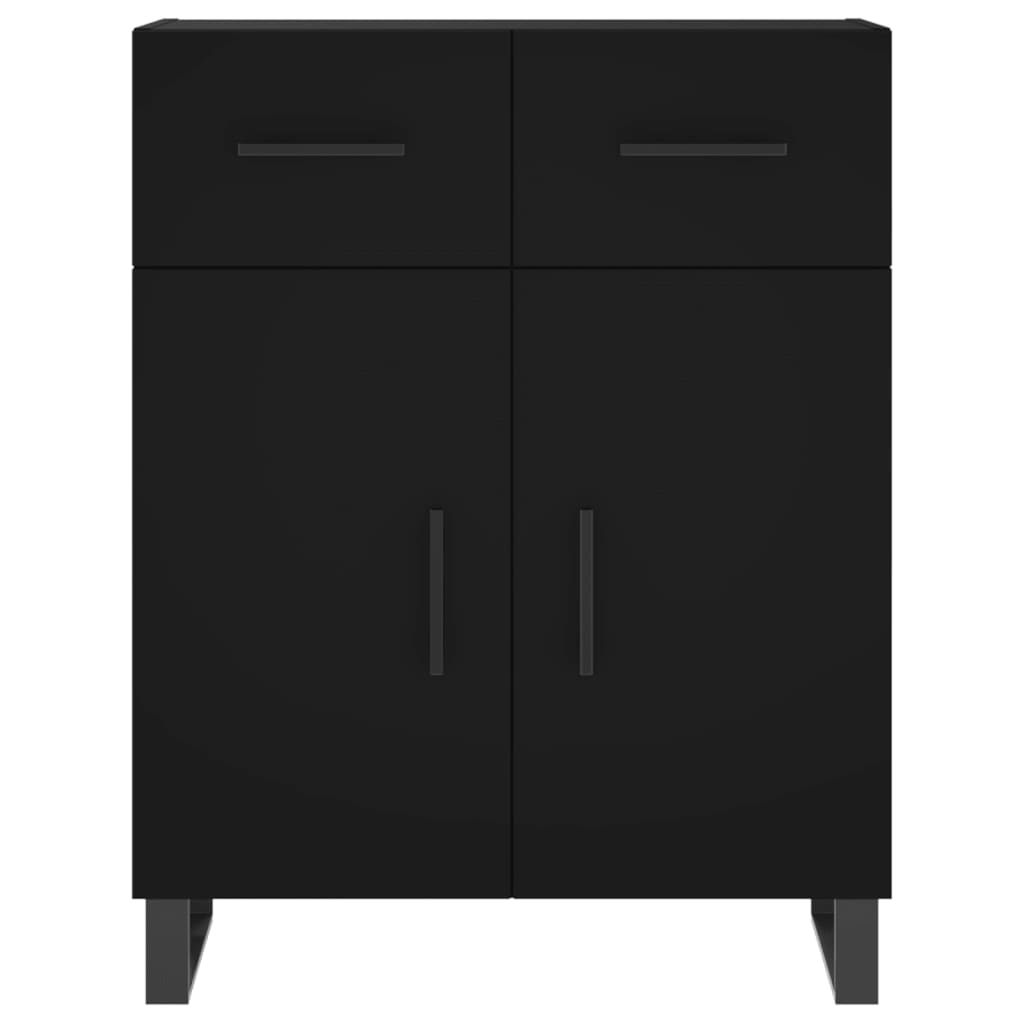 Credenza Nera 69,5x34x90 cm in Legno Multistrato - homemem39