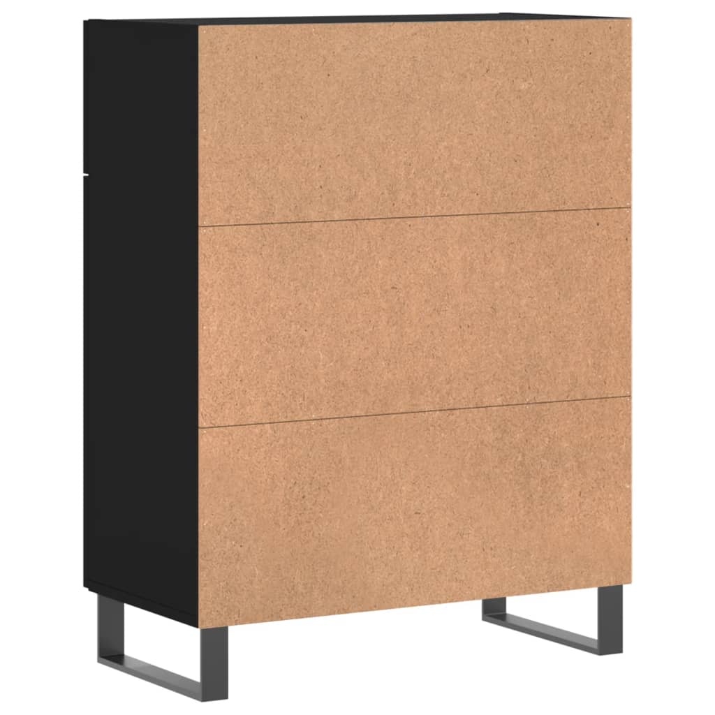 Credenza Nera 69,5x34x90 cm in Legno Multistrato - homemem39