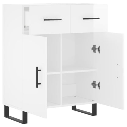 Credenza 69,5x34x90 cm in Legno Multistrato Bianco Lucido - homemem39