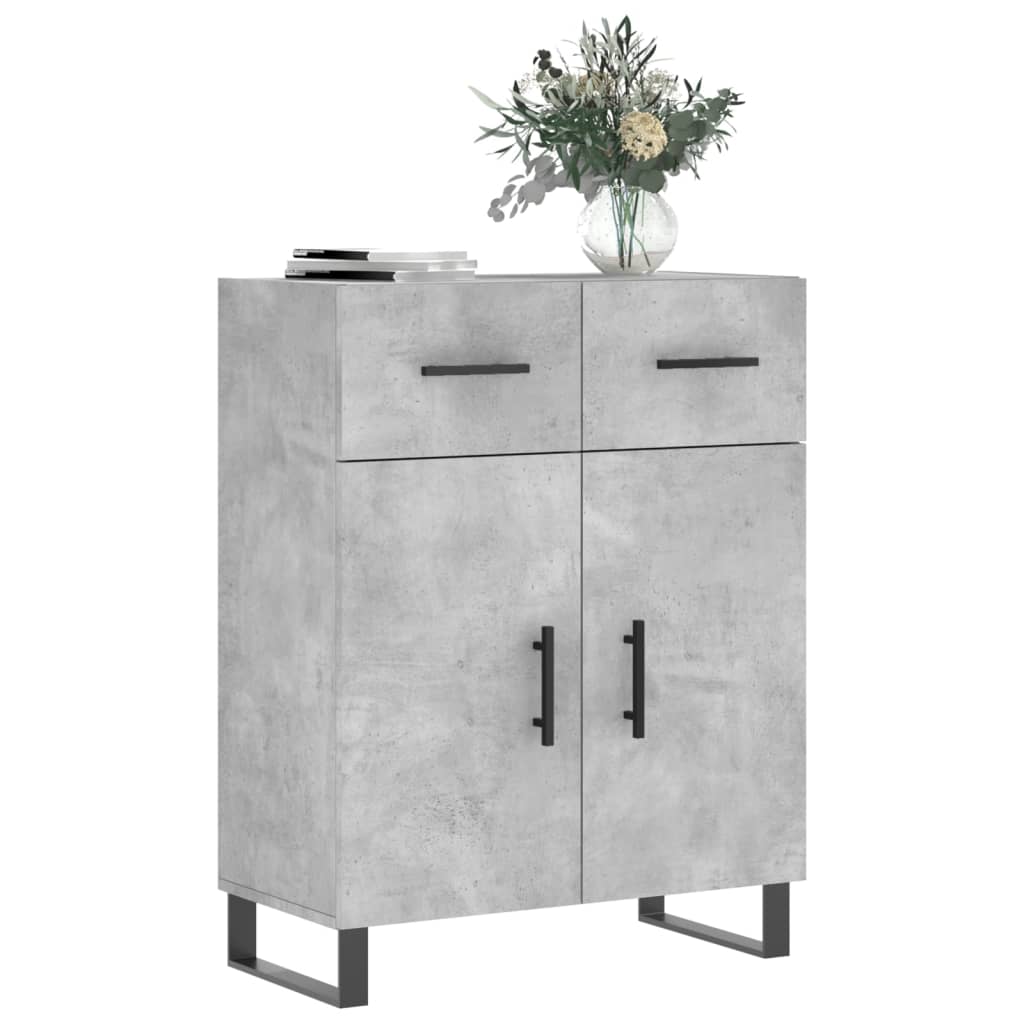 Credenza Grigio Cemento 69,5x34x90 cm in Legno Multistrato - homemem39