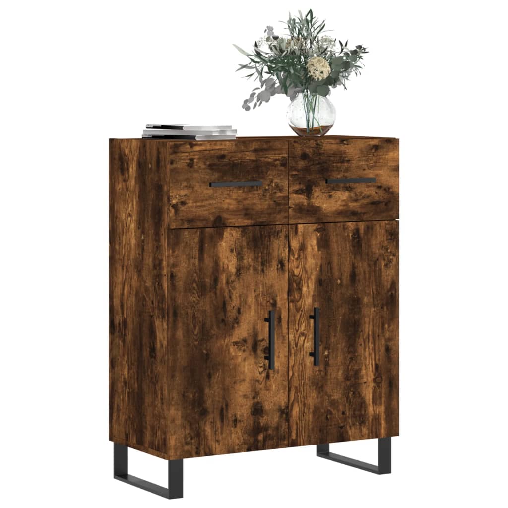 Credenza Rovere Fumo 69,5x34x90 cm in Legno Multistrato - homemem39