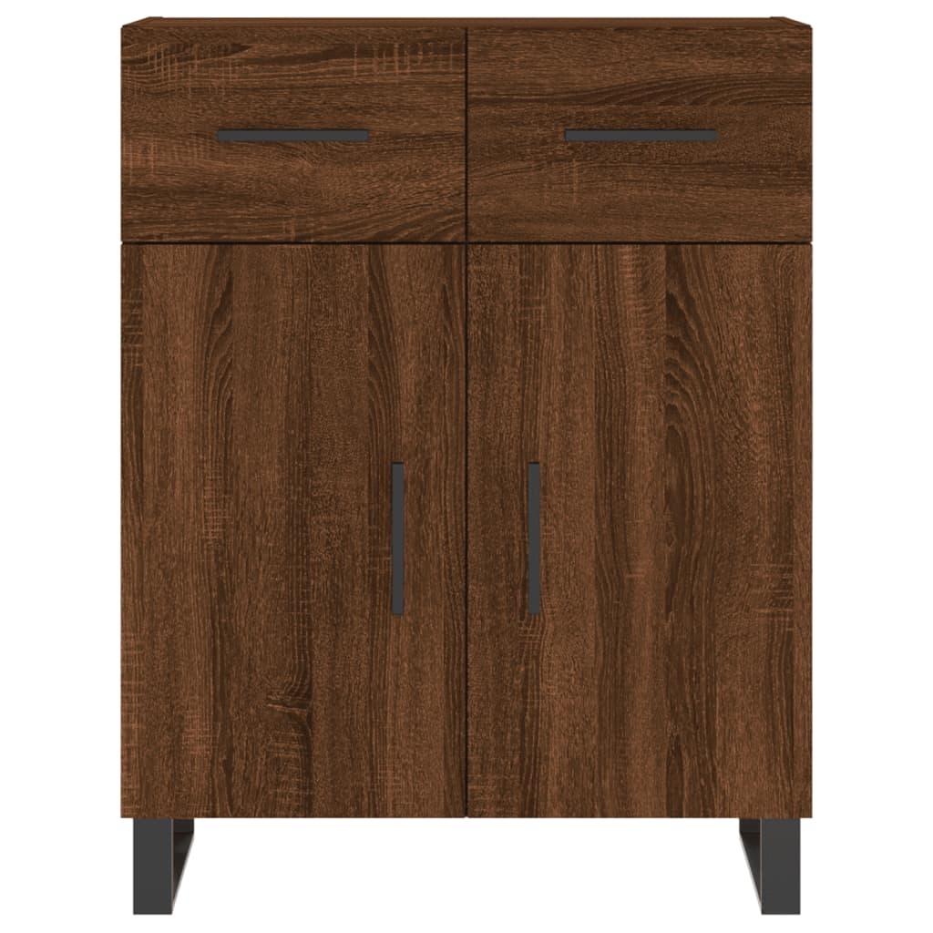 Credenza Rovere Marrone 69,5x34x90 cm in Legno Multistrato - homemem39