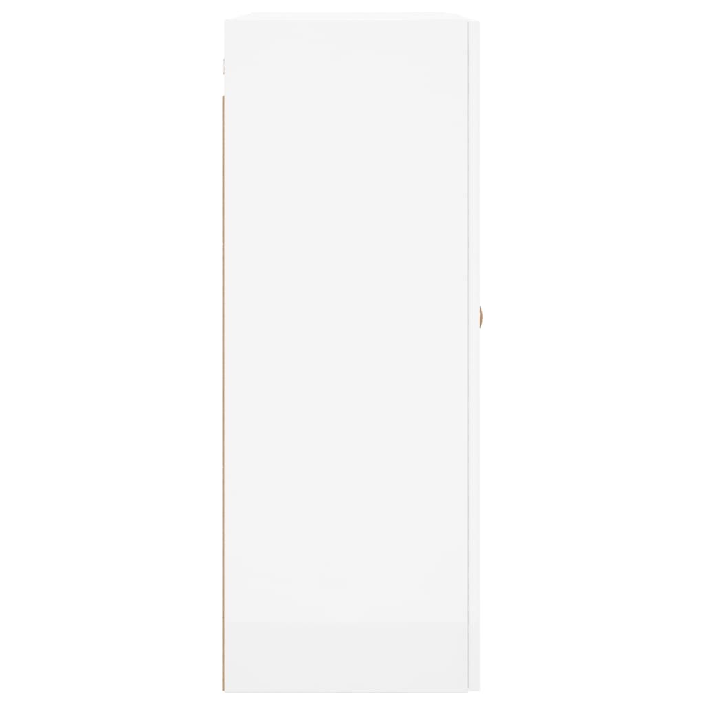 Mobile a Parete Bianco Lucido 69,5x34x90 cm - homemem39