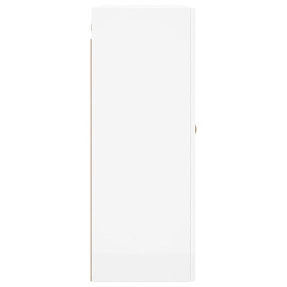 Mobile a Parete Bianco Lucido 69,5x34x90 cm - homemem39