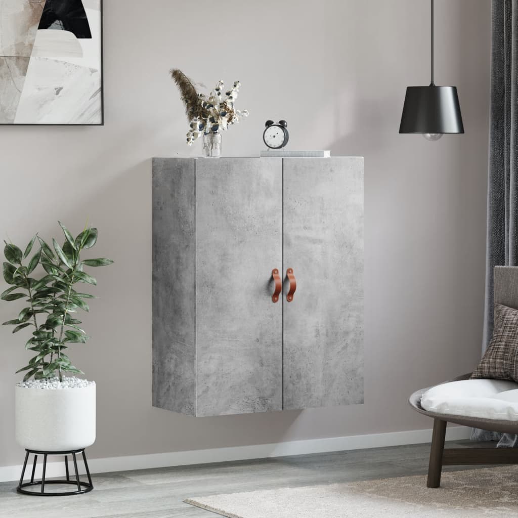 Mobile a Parete Grigio Cemento 69,5x34x90 cm - homemem39