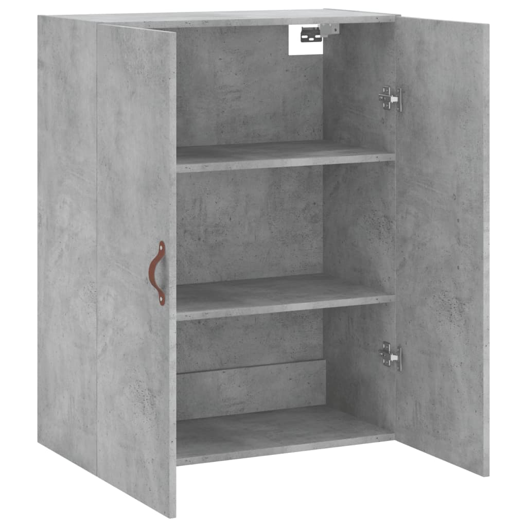 Mobile a Parete Grigio Cemento 69,5x34x90 cm - homemem39