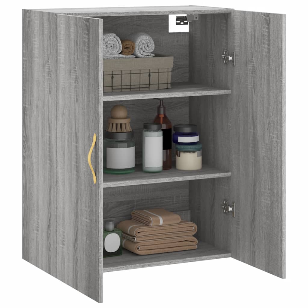 Mobile a Parete Grigio Sonoma 69,5x34x90 cm - homemem39