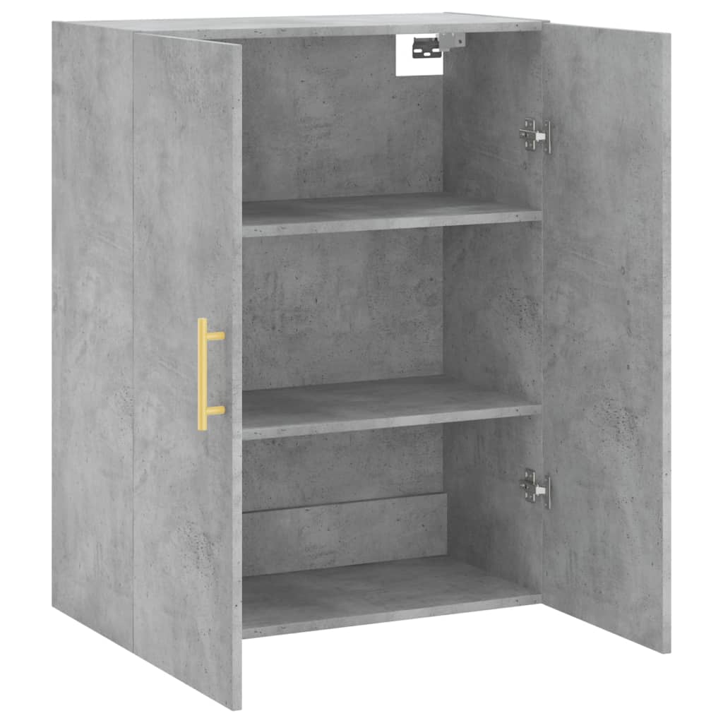 Mobile a Parete Grigio Cemento 69,5x34x90 cm - homemem39