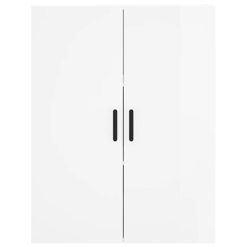 Mobile a Parete Bianco Lucido 69,5x34x90 cm - homemem39