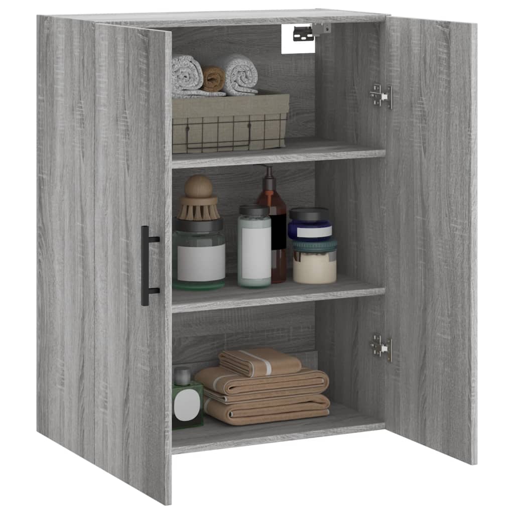 Mobile a Parete Grigio Sonoma 69,5x34x90 cm - homemem39