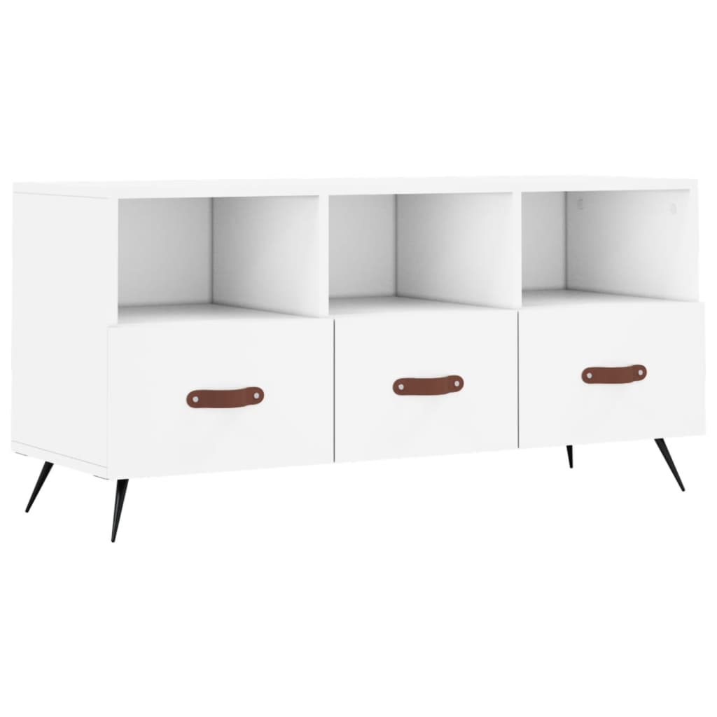 Mobile Porta TV Bianco 102x36x50 cm in Legno Multistrato - homemem39