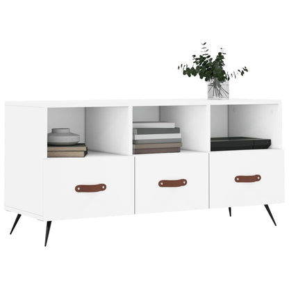 Mobile Porta TV Bianco 102x36x50 cm in Legno Multistrato - homemem39