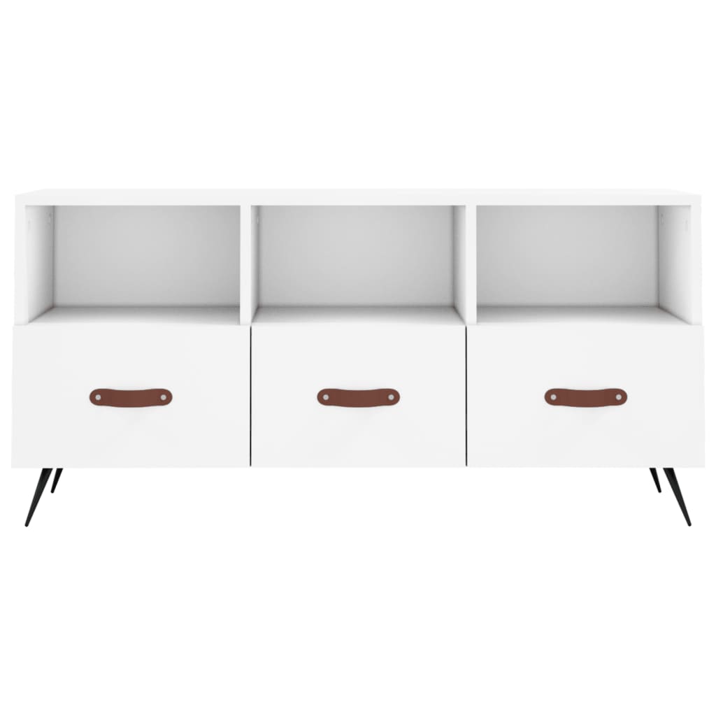 Mobile Porta TV Bianco 102x36x50 cm in Legno Multistrato - homemem39