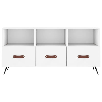 Mobile Porta TV Bianco 102x36x50 cm in Legno Multistrato - homemem39