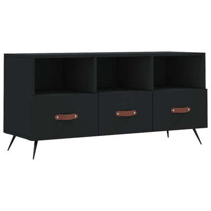 Mobile Porta TV Nero 102x36x50 cm in Legno Multistrato - homemem39