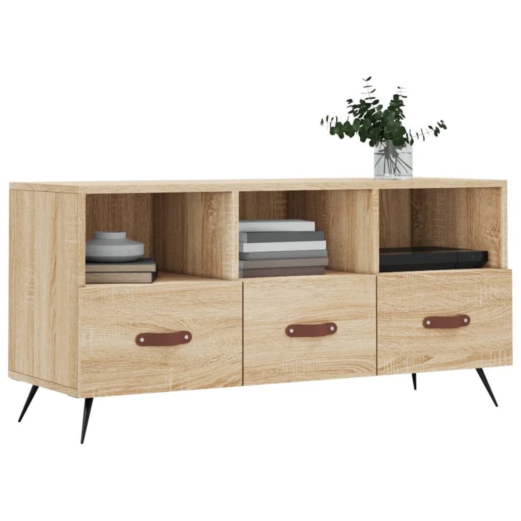 Mobile Porta TV Rovere Sonoma 102x36x50 cm in Legno Multistrato - homemem39