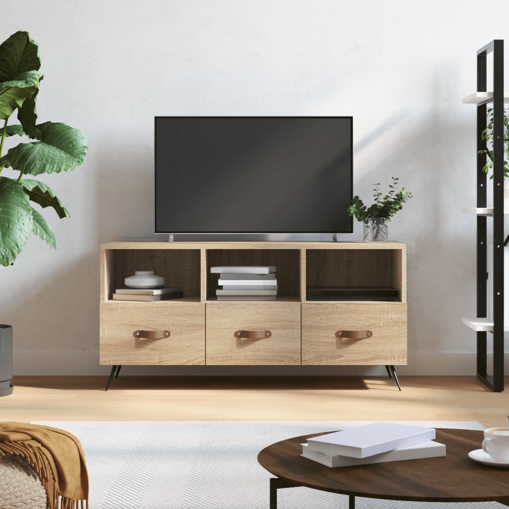 Mobile Porta TV Rovere Sonoma 102x36x50 cm in Legno Multistrato - homemem39