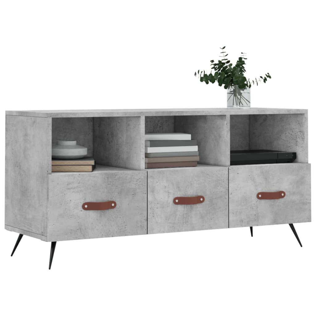 Mobile Porta TV Grigio Cemento 102x36x50 cm Legno Multistrato - homemem39