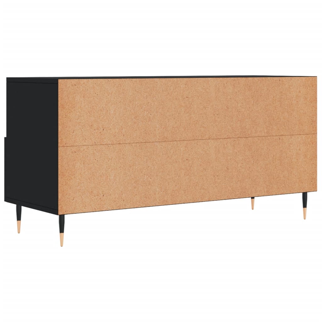 Mobile Porta TV Nero 102x36x50 cm in Legno Multistrato - homemem39