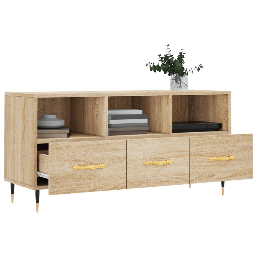 Mobile Porta TV Rovere Sonoma 102x36x50 cm in Legno Multistrato - homemem39