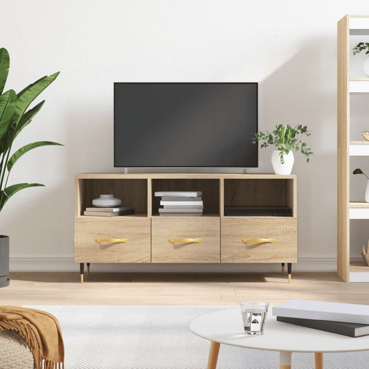 Mobile Porta TV Rovere Sonoma 102x36x50 cm in Legno Multistrato - homemem39