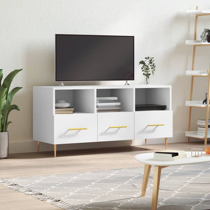 Mobile Porta TV Bianco 102x36x50 cm in Legno Multistrato - homemem39