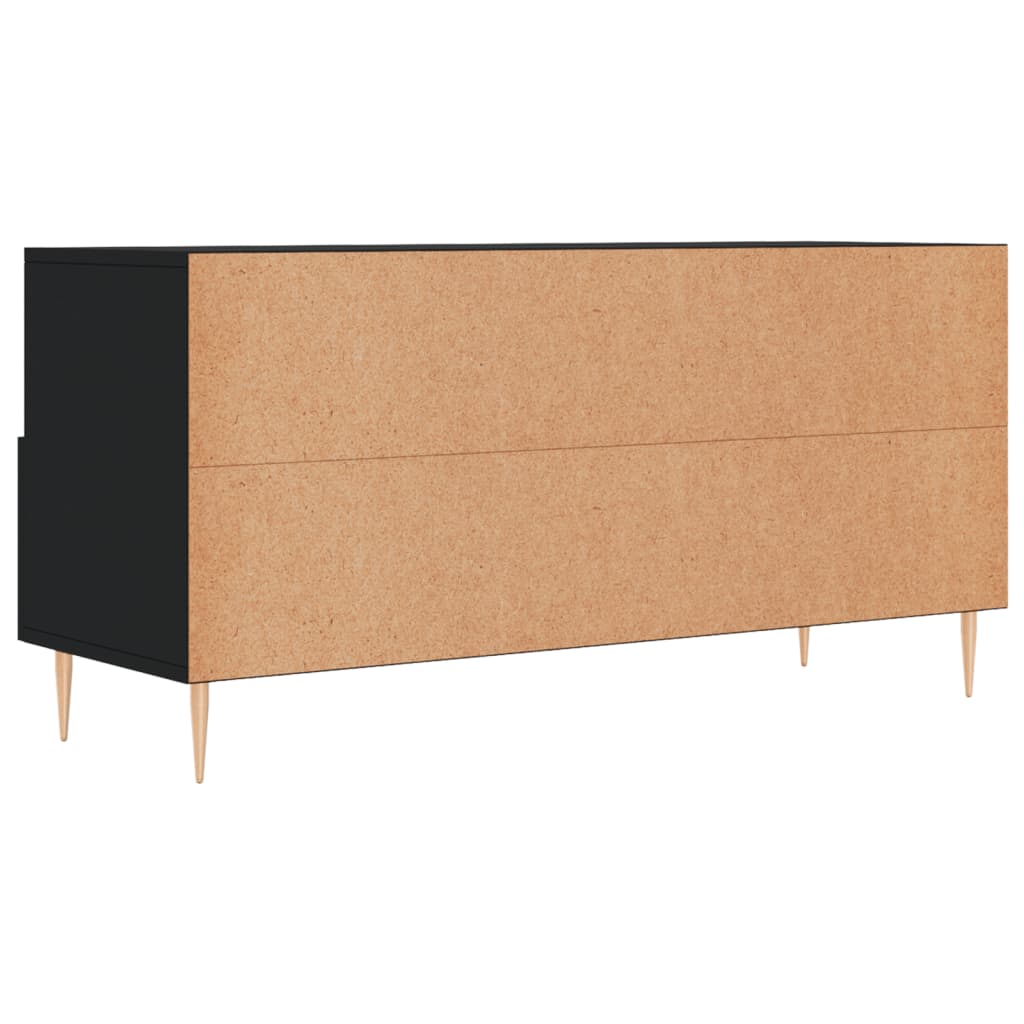 Mobile Porta TV Nero 102x36x50 cm in Legno Multistrato - homemem39