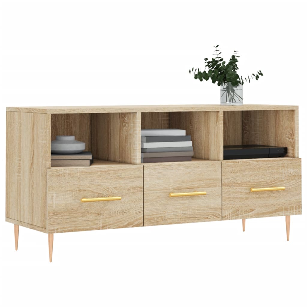 Mobile Porta TV Rovere Sonoma 102x36x50 cm in Legno Multistrato - homemem39