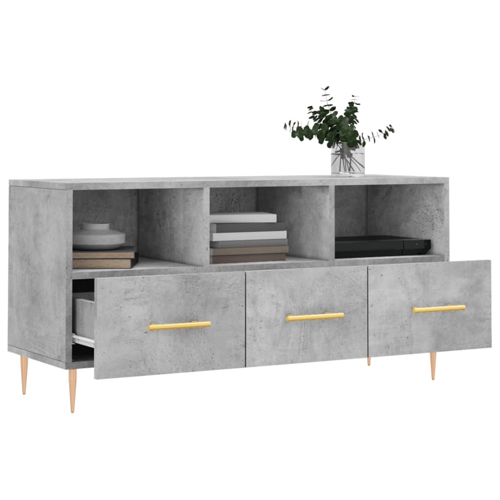 Mobile Porta TV Grigio Cemento 102x36x50 cm Legno Multistrato - homemem39