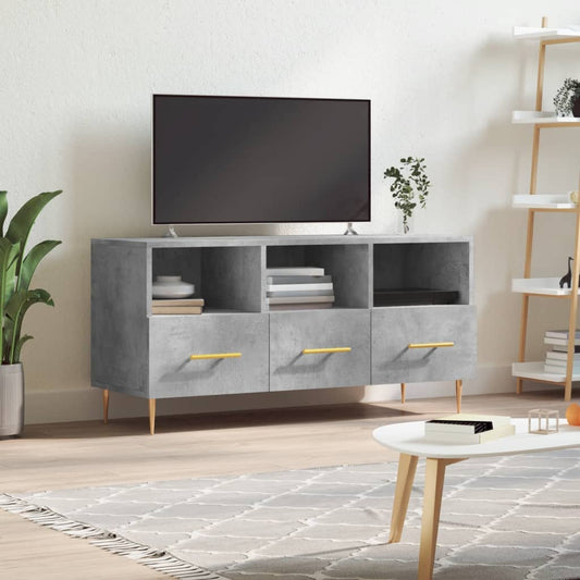 Mobile Porta TV Grigio Cemento 102x36x50 cm Legno Multistrato - homemem39