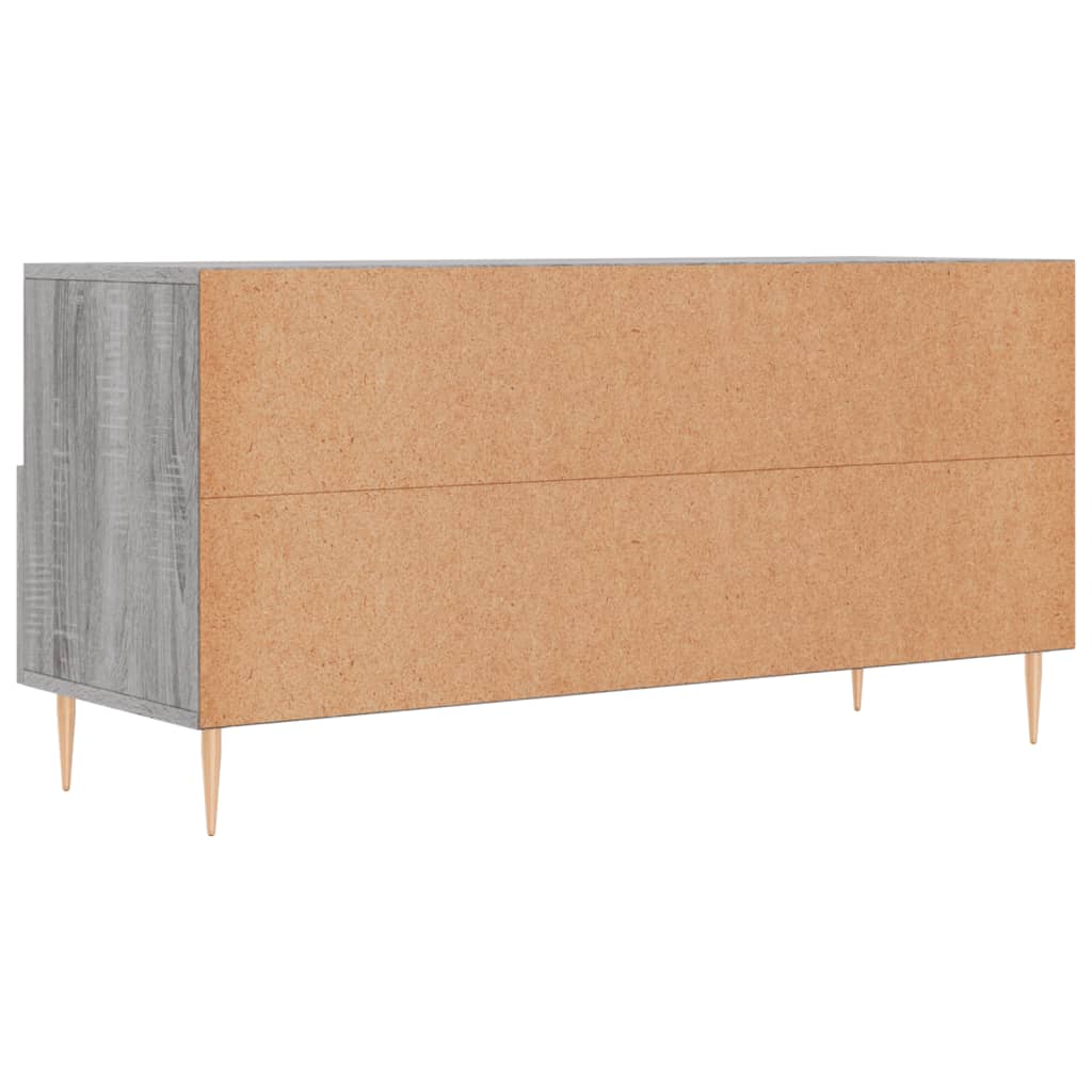 Mobile TV Grigio Sonoma 102x36x50 cm in Legno Multistrato - homemem39