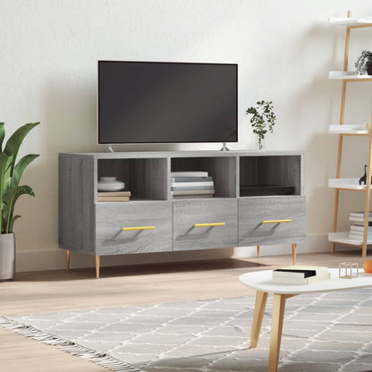 Mobile TV Grigio Sonoma 102x36x50 cm in Legno Multistrato - homemem39