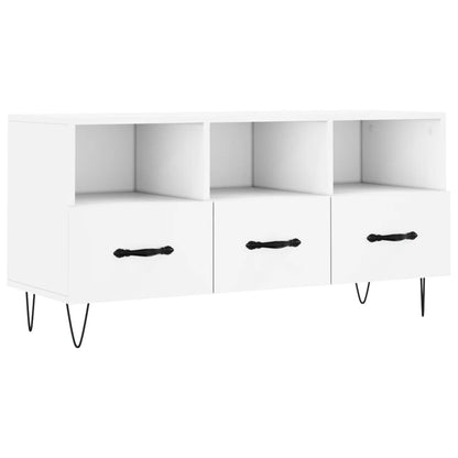 Mobile Porta TV Bianco 102x36x50 cm in Legno Multistrato - homemem39