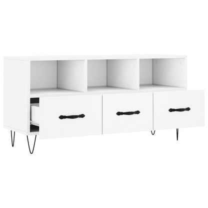 Mobile Porta TV Bianco 102x36x50 cm in Legno Multistrato - homemem39