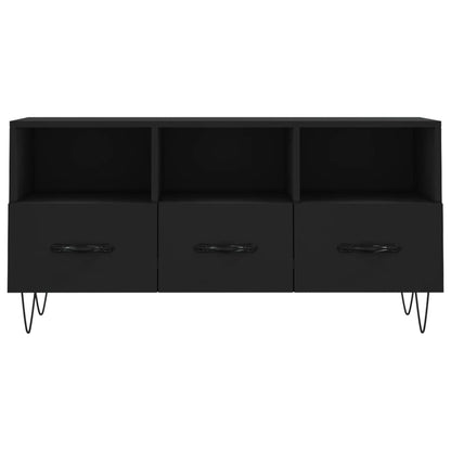 Mobile Porta TV Nero 102x36x50 cm in Legno Multistrato - homemem39