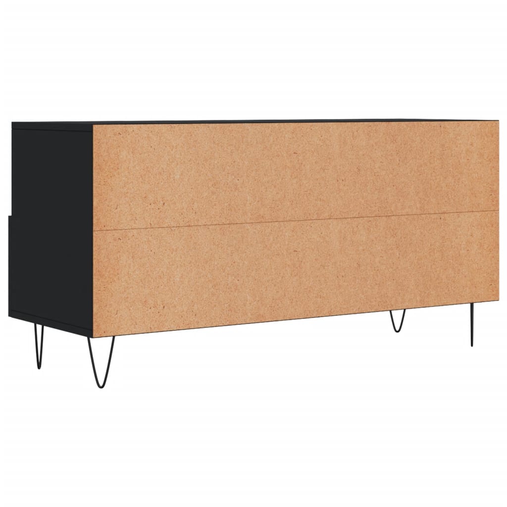 Mobile Porta TV Nero 102x36x50 cm in Legno Multistrato - homemem39