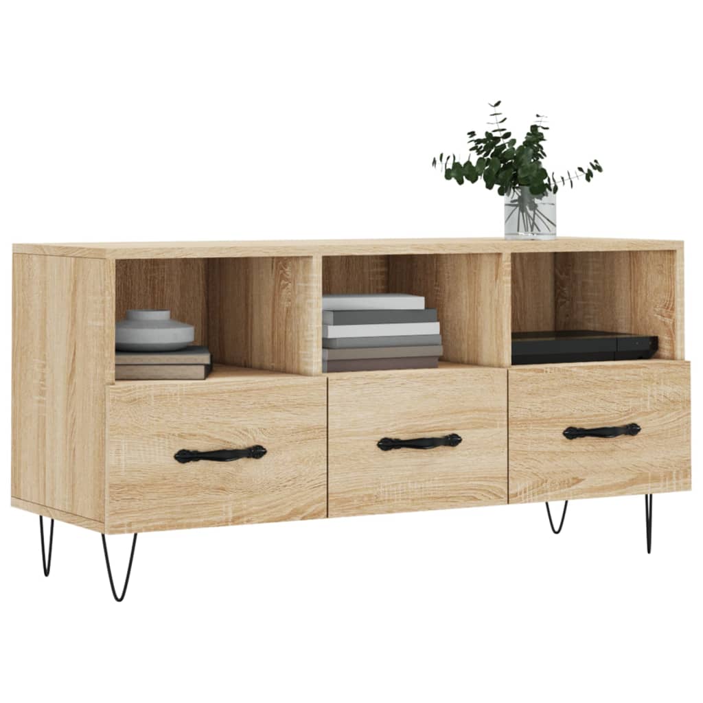 Mobile Porta TV Rovere Sonoma 102x36x50 cm in Legno Multistrato - homemem39