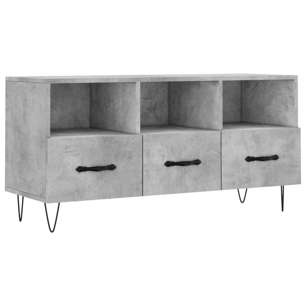 Mobile Porta TV Grigio Cemento 102x36x50 cm Legno Multistrato - homemem39