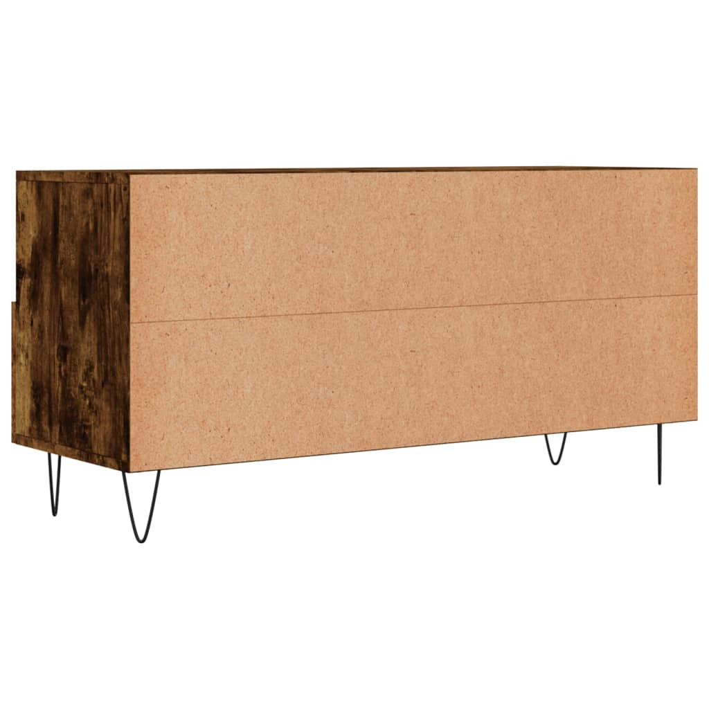 Mobile Porta TV Rovere Fumo 102x36x50 cm in Legno Multistrato - homemem39