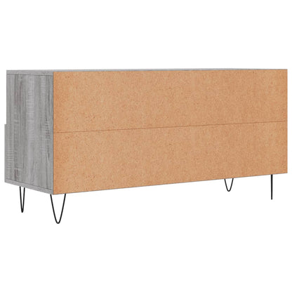 Mobile TV Grigio Sonoma 102x36x50 cm in Legno Multistrato - homemem39