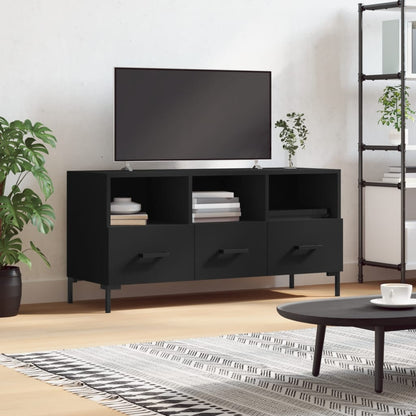 Mobile Porta TV Nero 102x36x50 cm in Legno Multistrato - homemem39