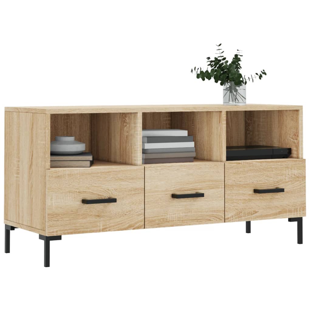 Mobile Porta TV Rovere Sonoma 102x36x50 cm in Legno Multistrato - homemem39