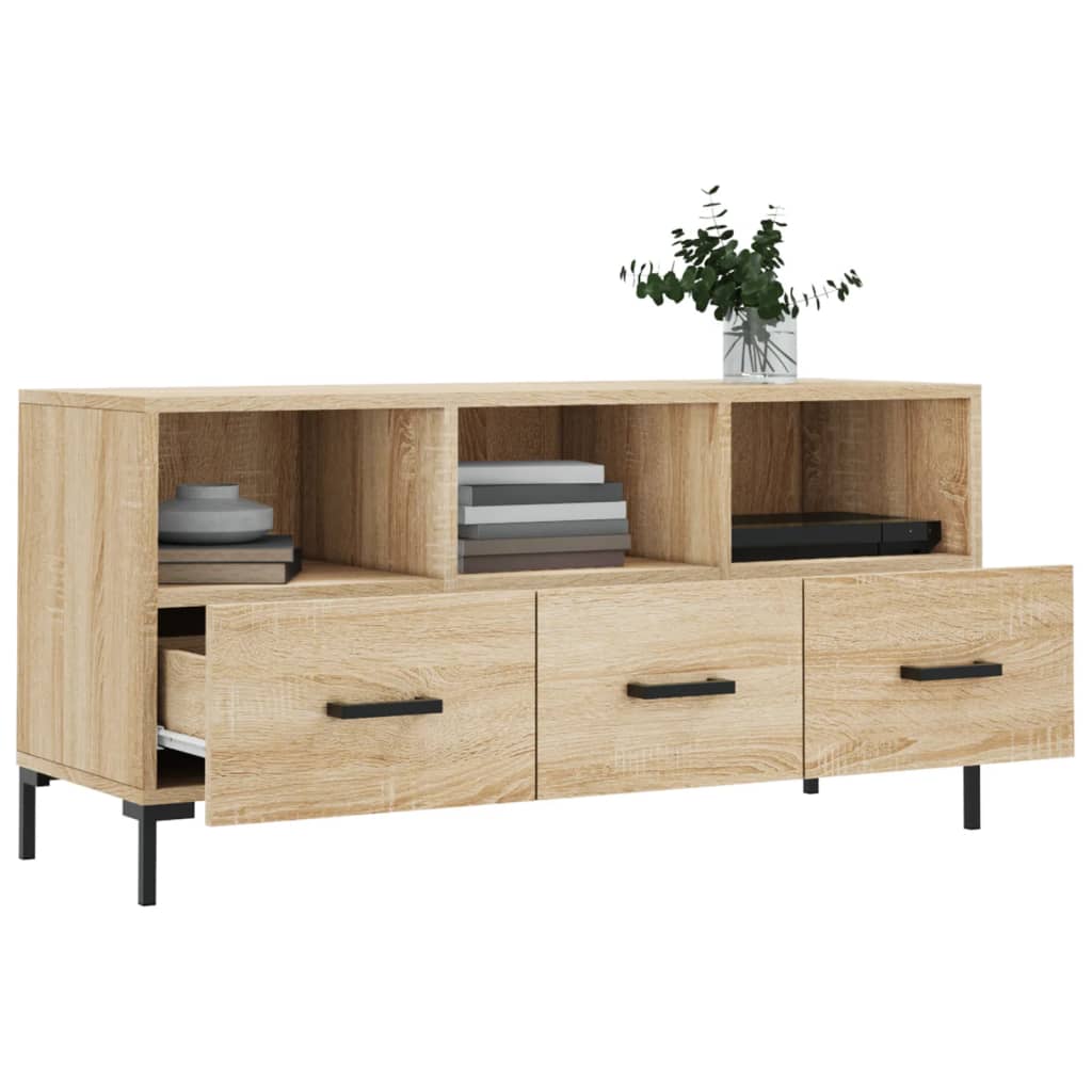 Mobile Porta TV Rovere Sonoma 102x36x50 cm in Legno Multistrato - homemem39